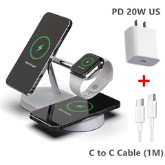 ✔ 3 en 1 wireless magsafe charger stand