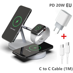 ✔ 3 en 1 wireless magsafe charger stand